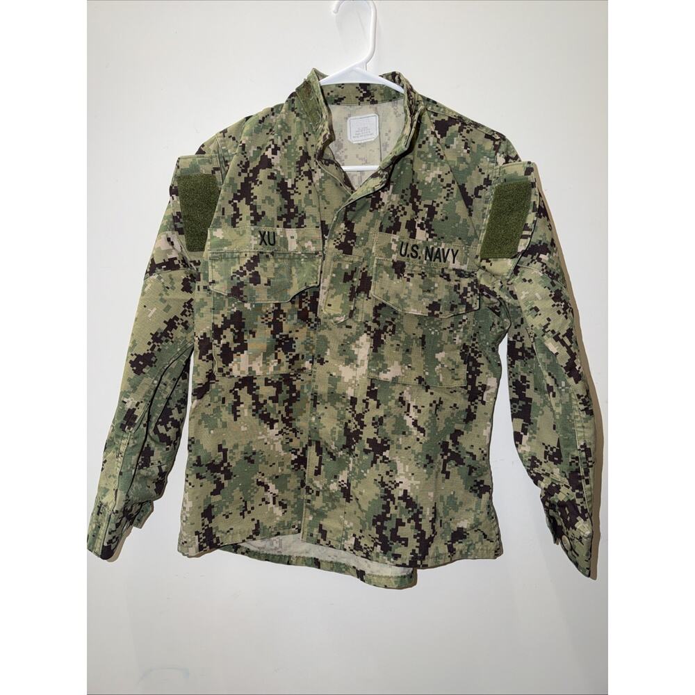 US NAVY NWU TYPE III AOR2 BLOUSE SHIRT TOP SIZE 32 X-SHORT WOODLAND USN Uniform